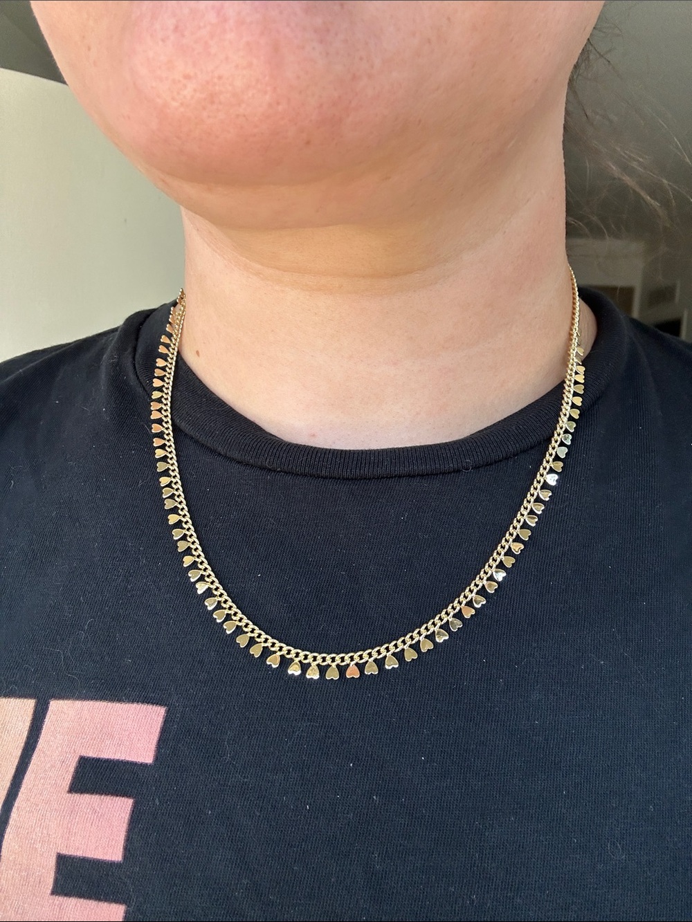 NEW Pretty Bird Jewelry Yellow Gold Heart Necklace - 17-18”